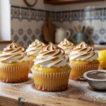 Cupcakes de limón con lemon curd y merengue italiano tostado