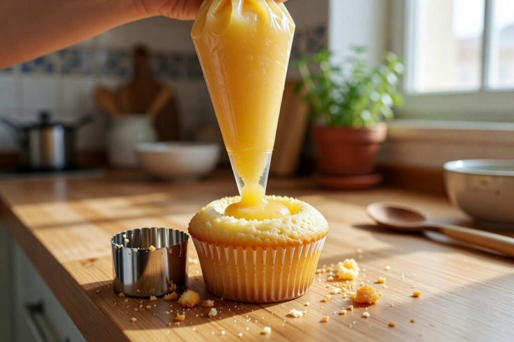 Cupcakes de limón con lemon curd