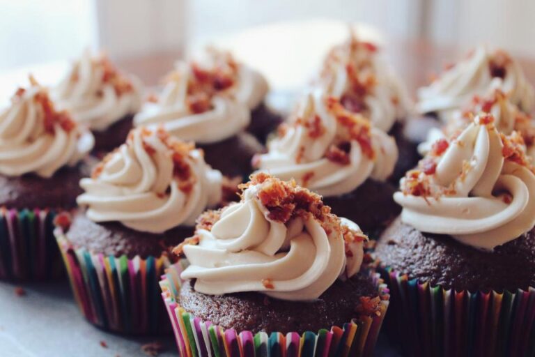 Cupcakes decorados con crema